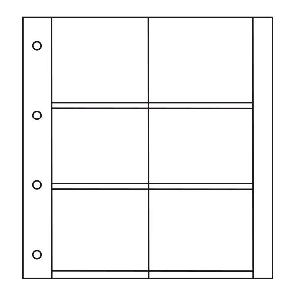 Inserts ALBUM CP LUXE: 6 horizontal compartments