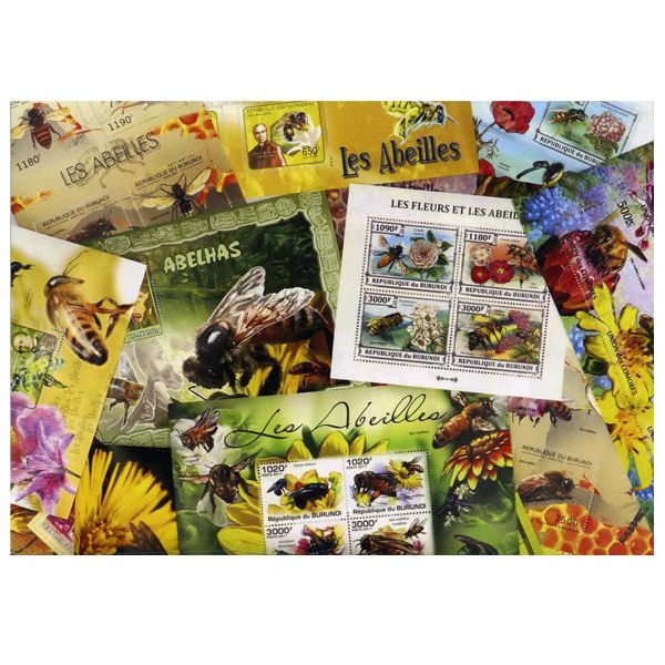 ABEILLES : pochette de 20 timbres (Neufs)