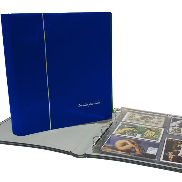 ALBUM CARTES POSTALES (Bleu) + recharges