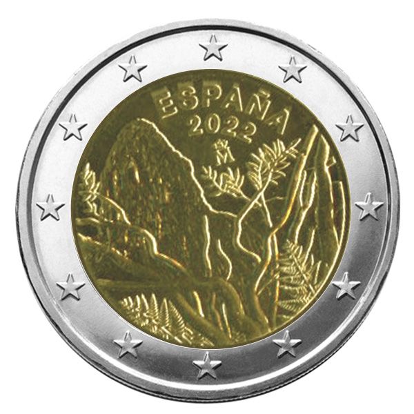 2 EURO COMMEMORATIVE 2022 : ESPAGNE (Parc National de Garajonay)