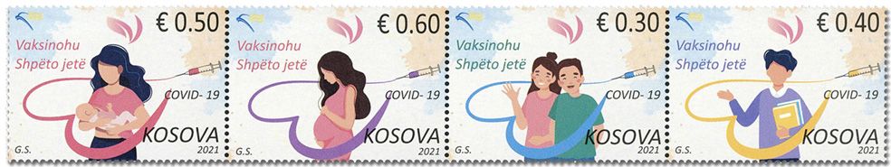 n° 386/389 - Timbre KOSOVO Poste