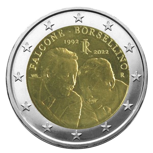 2 EURO COMMEMORATIVE 2022 : ITALIE (30 ans de la mort des juges Falcone et Borsellino)