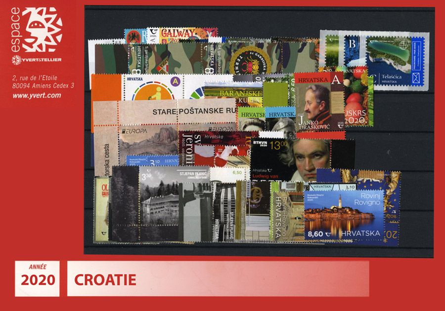 n° 1322/1385 - Timbre CROATIE Année Complète (2020)