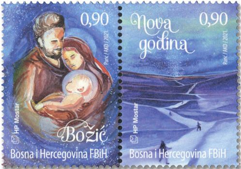 n° 545/546 - Timbre HERCEG-BOSNA Poste