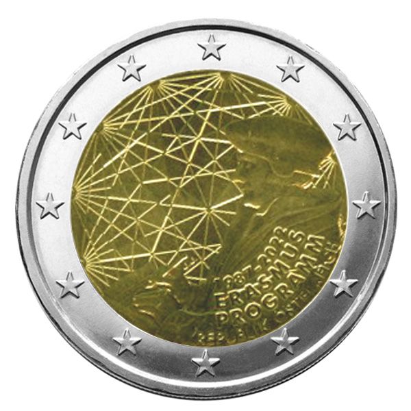 2 EURO COMMEMORATIVE 2022 : AUTRICHE (35 Ans du Programme Erasmus)