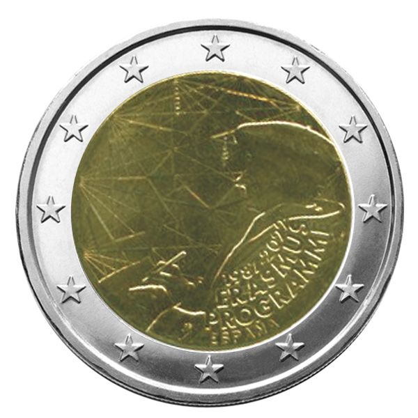 2 EURO COMMEMORATIVE 2022 : ESPAGNE (35 Ans du Programme Erasmus)