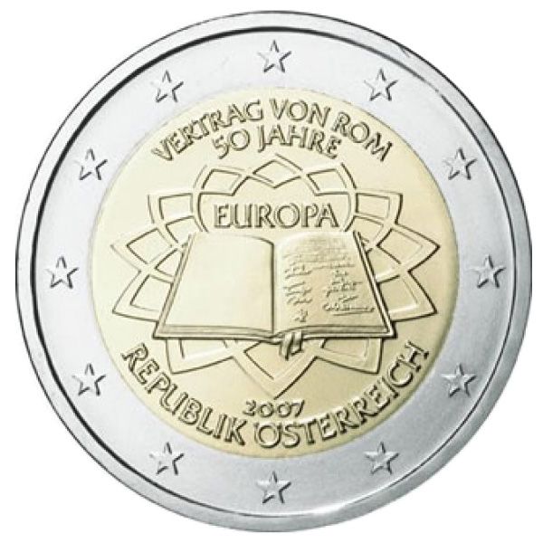 2 EURO COMMEMORATIVE 2007 : AUTRICHE (50e anniversaire du traité de Rome)