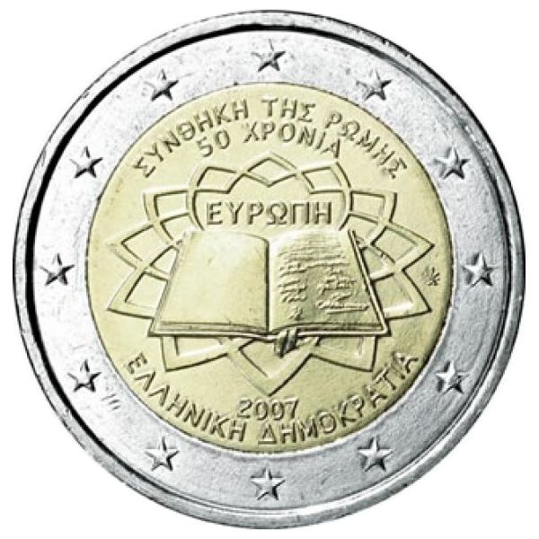 2 EURO COMMEMORATIVE 2007 : GRECE (50e anniversaire du traité de Rome)