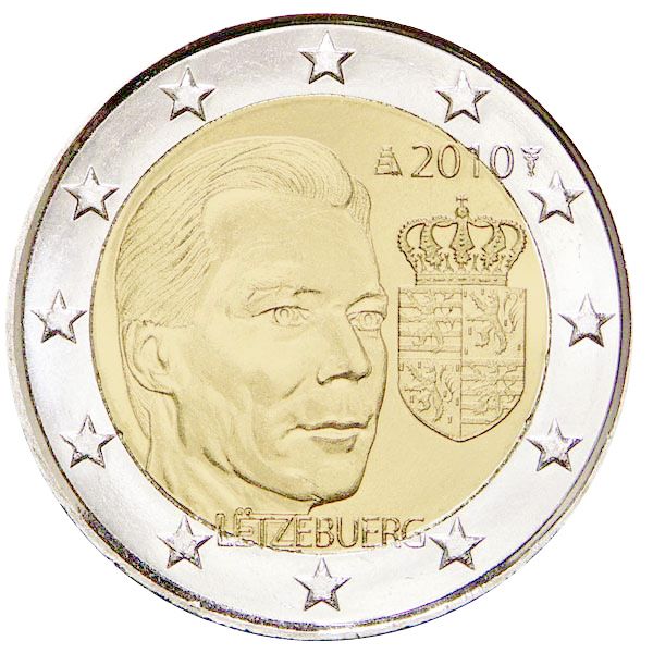 2 EURO COMMEMORATIVE 2010 : LUXEMBOURG (Armoiries du Grand-Duc Henri de Luxembourg)