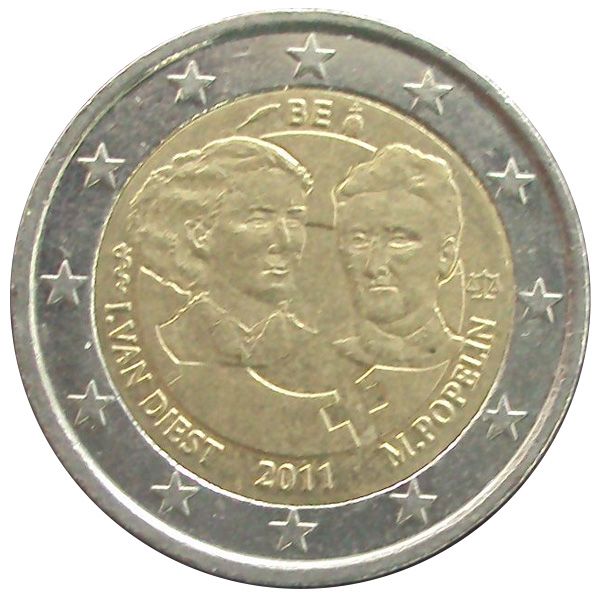 2 EURO COMMEMORATIVE 2011 : BELGIQUE (100e anniversaire de la Journée internationale des droits de la femme)