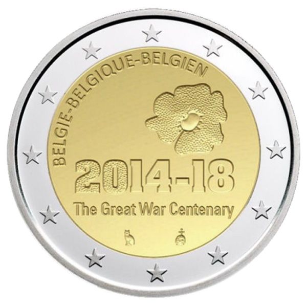 2 EURO COMMEMORATIVE 2014 : BELGIQUE (100e anniversaire du début de la Première Guerre mondiale)