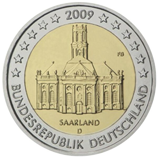 2 EURO COMMEMORATIVE 2009 ALLEMAGNE (Présidence de la Sarre au Bundesrat)