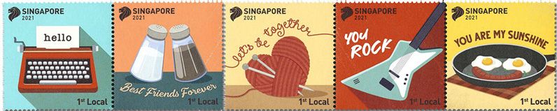 n° 2479/2483 et n° 2484/2488 (les 10 valeurs) - Timbre SINGAPOUR Poste