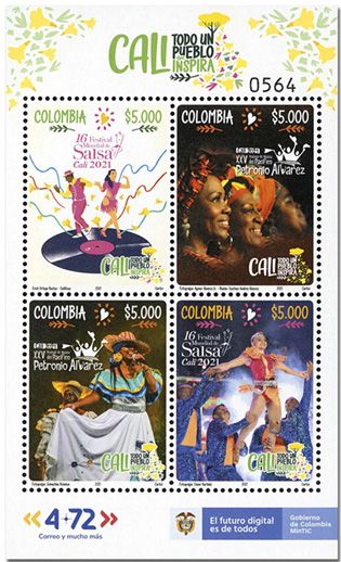 n° 2414/2417 - Timbre COLOMBIE Poste