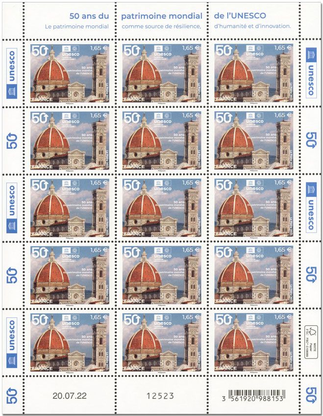 n° F4 - Timbre France Feuillets de France (Service n° 183)