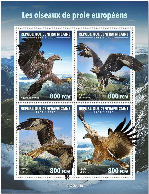 n° 7015/7018  - Timbre CENTRAFRIQUE Poste