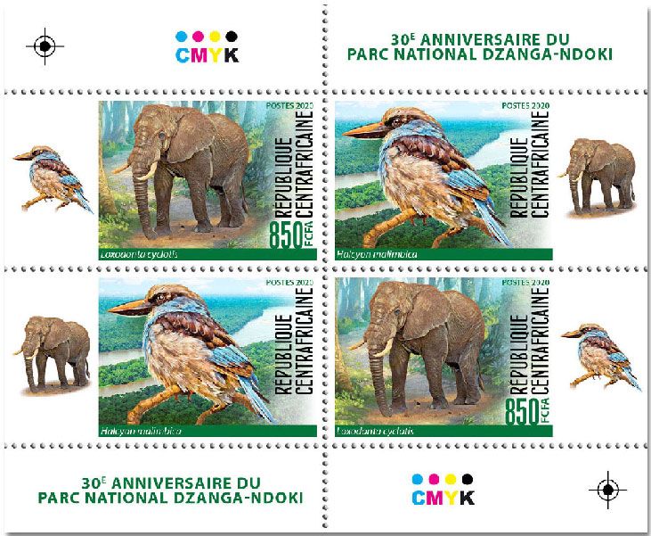 n° 7222/7229  - Timbre CENTRAFRIQUE Poste