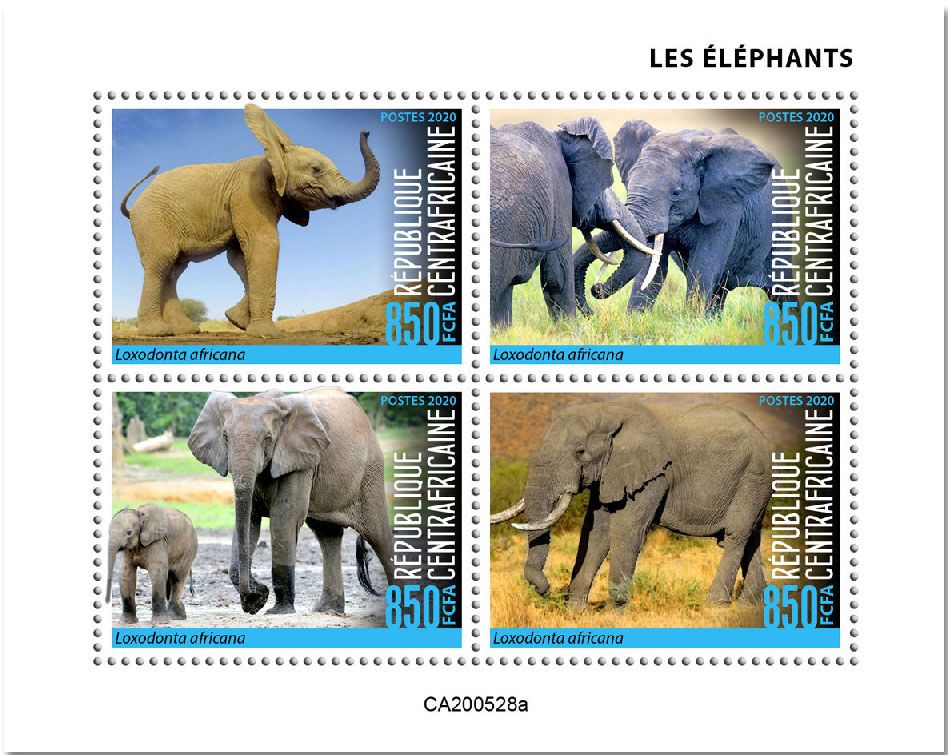 n° 7351/7354  - Timbre CENTRAFRIQUE Poste