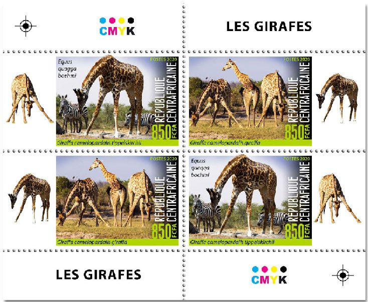 n° 7379/7386  - Timbre CENTRAFRIQUE Poste