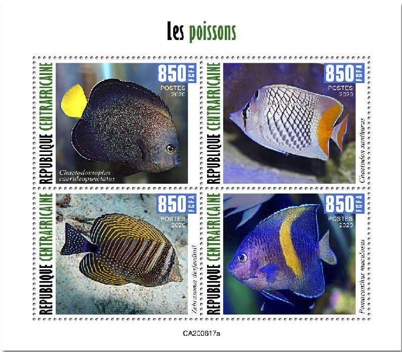 n° 7452/7455  - Timbre CENTRAFRIQUE Poste