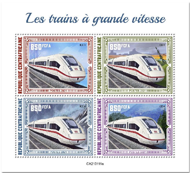 n° 7606/7609  - Timbre CENTRAFRIQUE Poste