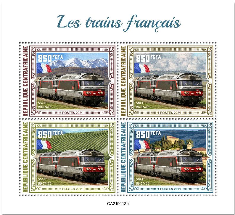 n° 7614/7617  - Timbre CENTRAFRIQUE Poste