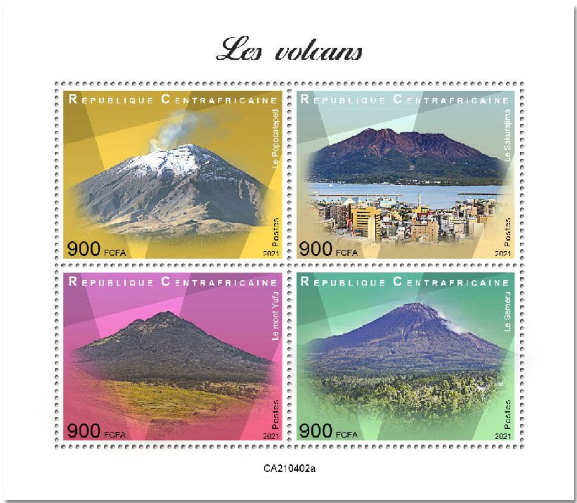 n° 8029/8032  - Timbre CENTRAFRIQUE Poste