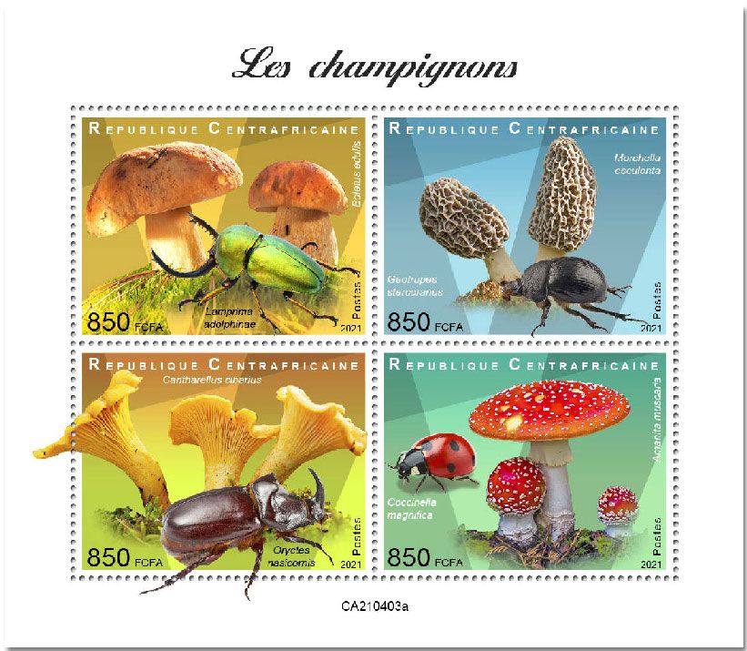 n° 8033/8036  - Timbre CENTRAFRIQUE Poste