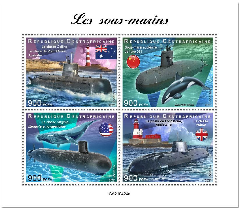 n° 8117/8120  - Timbre CENTRAFRIQUE Poste