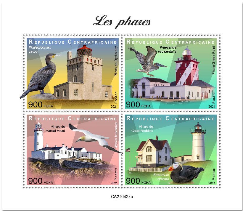 n° 8133/8136  - Timbre CENTRAFRIQUE Poste