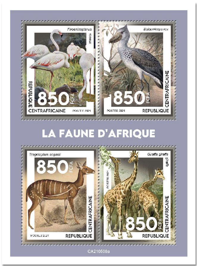 n° 8209/8212  - Timbre CENTRAFRIQUE Poste