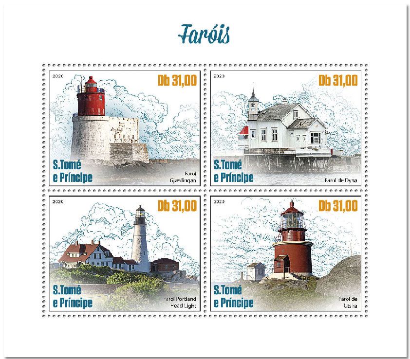 n° 7329/7332  - Timbre SAINT-THOMAS ET PRINCE Poste