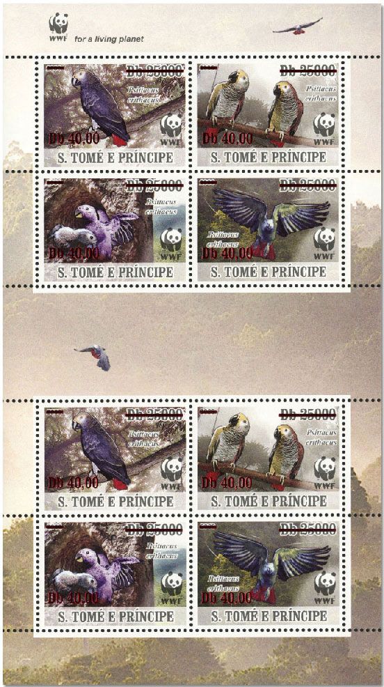 n° 7405/7408  - Timbre SAINT-THOMAS ET PRINCE Poste