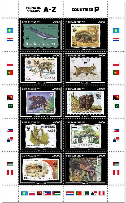 n° 10145/10154  - Timbre SIERRA LEONE Poste