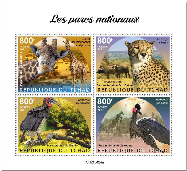 n° 3704/3707  - Timbre TCHAD Poste