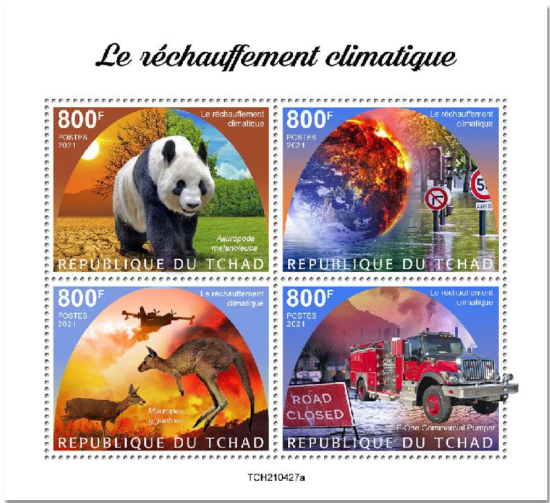 n° 3716/3719  - Timbre TCHAD Poste