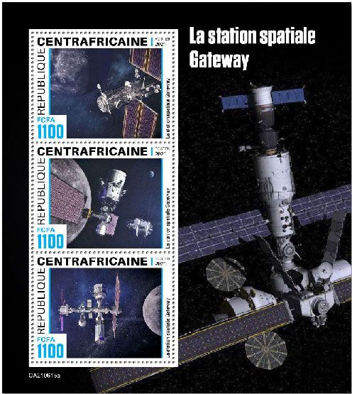 n° 8348/8350  - Timbre CENTRAFRIQUE Poste