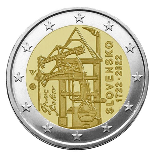 2 EURO COMMEMORATIVE 2022 : SLOVAQUIE (300 ans de la machine à vapeur)