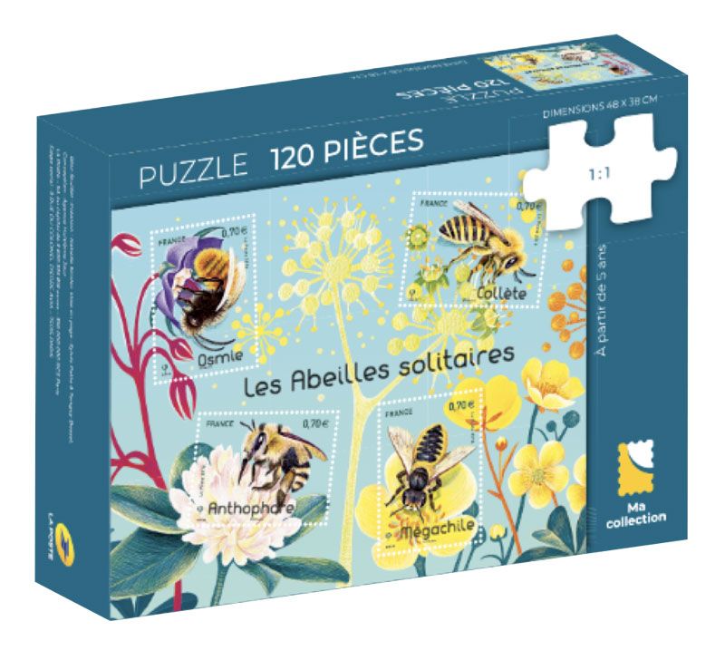 PUZZLE TIMBRÉS : LES ABEILLES SOLITAIRES (120  PIECES)