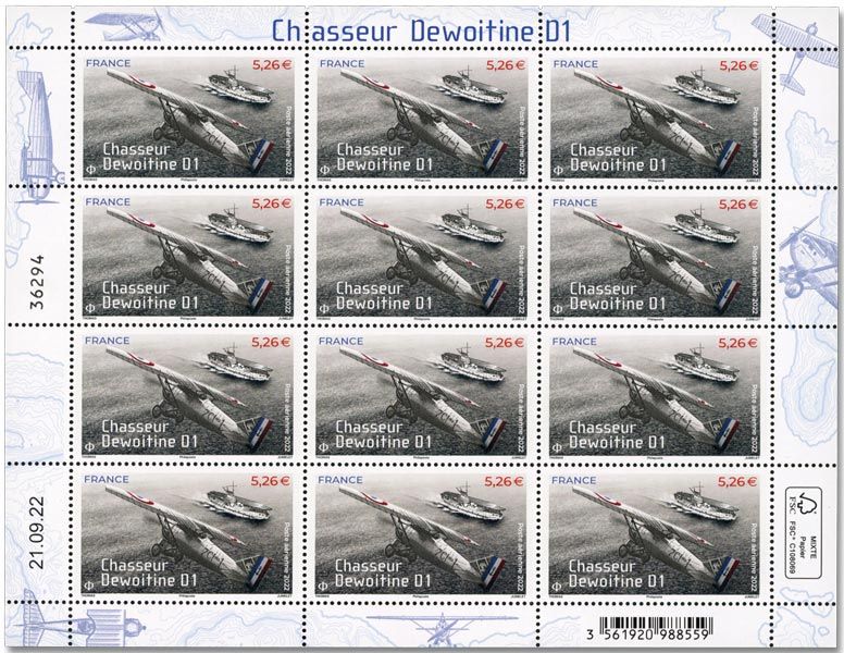 n° F2 - Timbre France Feuillets de France (PA n° 92)