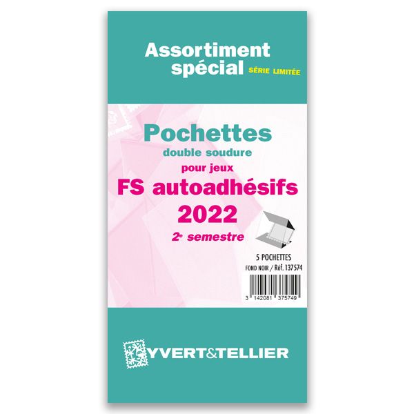 Assortiment de pochettes (double soudure) : 2022 -2e sem. (Jeux Autoadhésifs)