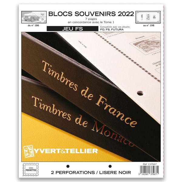 BLOCS SOUVENIRS FS : 2022 (JEUX SANS POCHETTES)