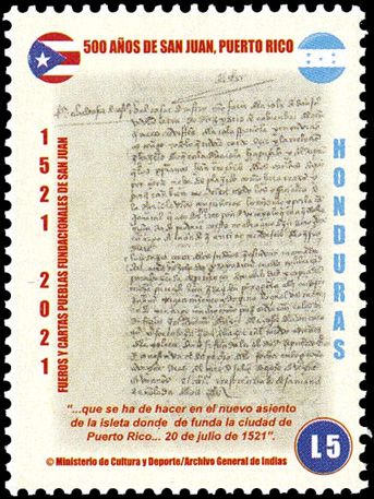 n° 335/338 - Timbre HONDURAS Poste