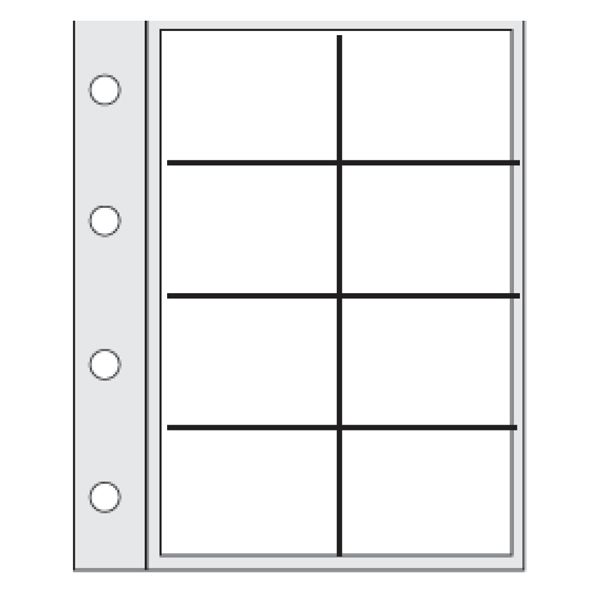 Recambios flexibles «CARAVELLE»: 8 compartimentos (TARJETAS TELEFÓNICAS)