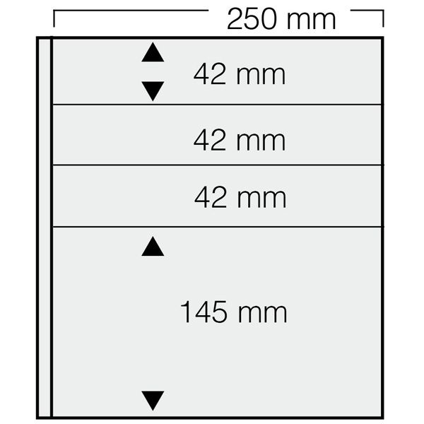 FEUILLES GARANT 7241 : 4 BANDES (FOND NOIR - PAR 5) - SAFE®