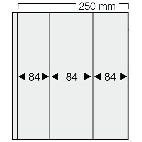 FEUILLES GARANT 7245 : 3 BANDES VERTICALES (FOND TRANSPARENT - PAR 5) - SAFE®