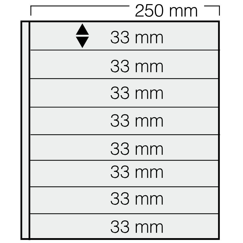 FEUILLES GARANT 738 : 8 BANDES (FOND NOIR - PAR 5) - SAFE®