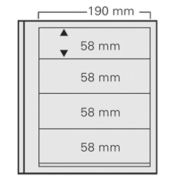 FEUILLES SPECIAL DUAL 614 : 4 BANDES (FOND TRANSPARENT - PAR 5) - SAFE®