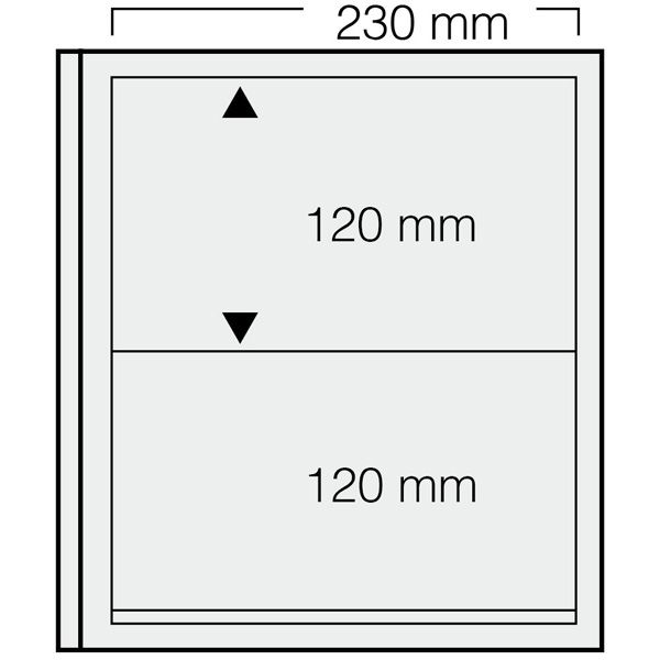 FEUILLES SPECIAL DUAL 532 : 2 BANDES/120x230 mm/ (FOND TRANSPARENT - PAR 5) - SAFE®