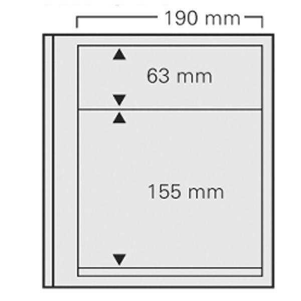 FEUILLES SPECIAL DUAL 619 : 2 BANDES/155x190 mm et 63x190 mm/  (FOND TRANSPARENT - PAR 5) - SAFE®